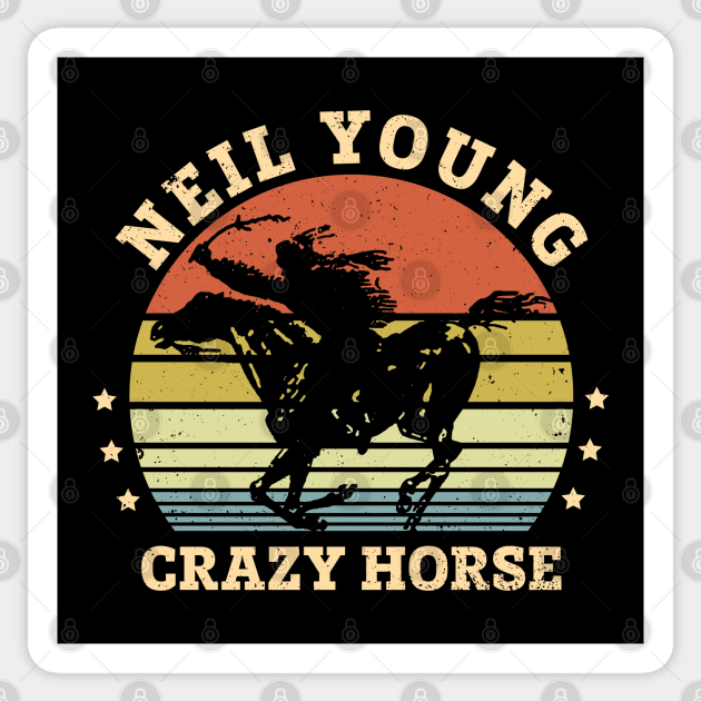 Vintage Young Crazy Horse Sticker by Symmetry Stunning Portrait